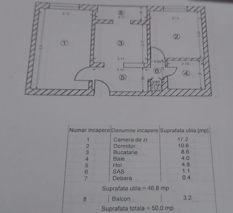 Sos. Oltenitei, metrou Piata Sudului, apartament cu 2 camere centrala proprie